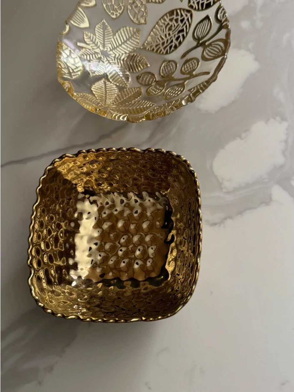 Gold Decorative Hammered Bowl - Elegant Home Accent